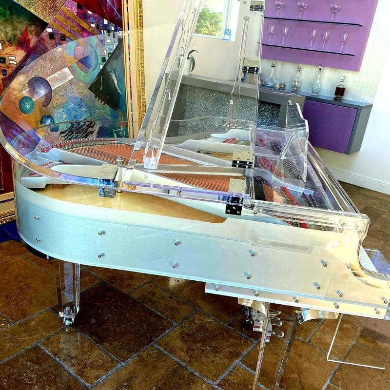 Unique Transparent plexiglass, crystal grand piano