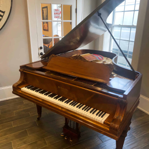 Burl Walnut Wm. Knabe & Co. Grand Piano