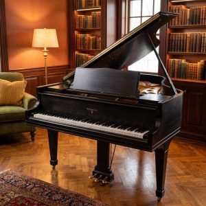 Elegant Knabe Black Lacquered Baby Grand Piano