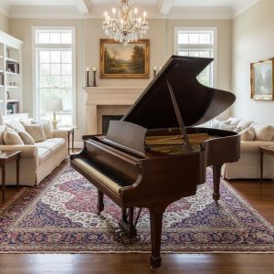 Steinway & Sons Model M – 5’7″ Mahogany Grand Piano – Beautiful Tone – Exceptional Value